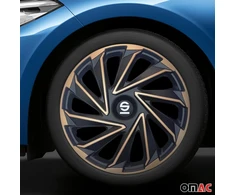 Sparco automobilio ratų gaubtai Varese 16 colių auksinės ir juodos spalvos SPC1680GDBK