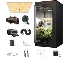 Spider Farmer LED augalų auginimo rinkinys su pilnu spektru, 100 W, 60 × 60 × 140 cm, SF1000-D