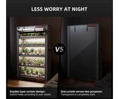 Spider Farmer reguliuojamas 6 lygių metalinis augalų stovas su 10 LED lempų, 220 W, naudoti patalpose