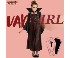 Spooktacular Creations karališkos vampyrės kostiumas mergaitei, raudonas, 3–4 m., 20322-3T