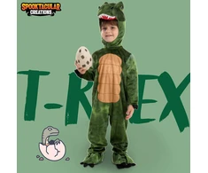 Spooktacular Creations vaikiškas T-Rex dinozauro kostiumas, žalias, 8–10 metų, SPO-BU3-21285-3T