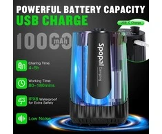 Spopal įkraunama nešiojama dušo pompa su 10000 mAh baterija ir priedais kempingui DEBCS2