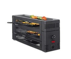 Spring elektrinis raclette grilis su picos kepimo funkcija, 6 keptuvėlės, 1100 W, juodas