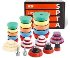 SPTA mini poliravimo kempinėlių rinkinys 32 dalių, 25, 50 ir 80 mm, M14, XBP123M14