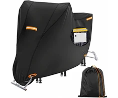 SRIMMIT motociklo uždangalas 420D Oksfordo audinio, atsparus vandeniui, XXL 244 x 104 x 124 cm MC420D