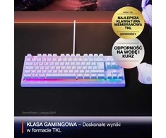 SteelSeries Apex 3 TKL žaidimų klaviatūra, lavandos spalvos, RGB, USB-C, UK išdėstymas