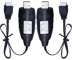 Sulčiaspaudė Tosiicop USB LiPo akumuliatorių įkrovimo laidas 11,1 V 1,5 A XH-4P, 2 vnt.