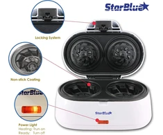 Sumuštinių keptuvas StarBlue dviguba belgiškų vaflių keptuvė dubenėlio formos 1200 W SB-SW2238D