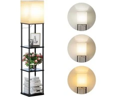 SUNMORY pastatoma LED grindų lempa, 60 W, E27, 3 spalvų temperatūros, juoda, 160 cm
