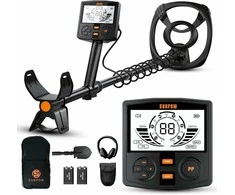 SUNPOW metalo detektorius su 30 cm IP68 vandeniui atsparia rite, HD-LCD ekranu ir 5 režimais OT-MD14