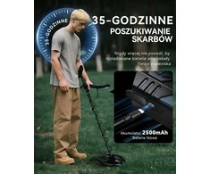 SUNPOW metalo detektorius su Dual-D 11 colių rite, IP68, 35 h akumuliatorius, OT-MD15