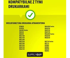 Supply Guy rašaliniai kasetės su mikroschema, suderintos su Canon PGI-525 CLI-526, 20 vnt. rinkinys