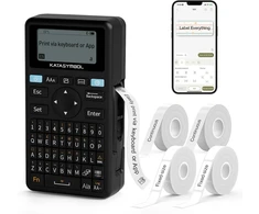 SUPVAN etikečių spausdintuvas Bluetooth, terminis, 203 dpi, E11-BLK-Set-2