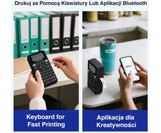 SUPVAN etikečių spausdintuvas Bluetooth su QWERTY klaviatūra, 1200 mAh, E11
