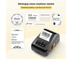Spausdintuvas SUPVAN T50M Pro nešiojama terminė etikečių spausdintuvė su 3 ritinėliais, USB-C