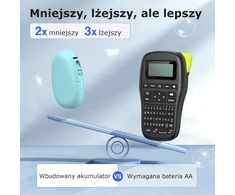 SUPVAN terminis etikečių spausdintuvas su Bluetooth, 15 mm, USB-C, 1200 mAh, E10