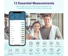 Svarstyklės GRIFEMA išmanioji kūno sudėties vonios svarstyklė Bluetooth, 13 funkcijų, 150 kg, GA2001