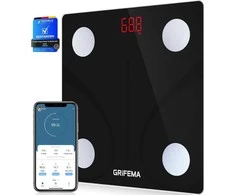 Svarstyklės GRIFEMA išmanioji kūno sudėties vonios svarstyklė Bluetooth, 13 funkcijų, 150 kg, GA2001