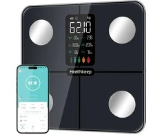 Svarstyklės Healthkeep išmanioji kūno masės analizės svarstyklė su pulso matavimu, 180 kg, FG2016LB