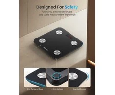 Svarstyklės RENPHO skaitmeninė kūno sudėties svarstyklė Bluetooth, 180 kg, grūdintas stiklas, ES-26BB-B
