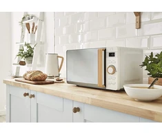 Swan mikrobangų krosnelė 20 l, 6 galios lygiai, 800 W, timeris, matinis baltas, SM22036WHTNEU