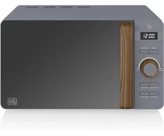 Swan mikrobangų krosnelė, 20 l talpa, 800 W, 6 galios lygiai, Nordic SM22036GRYNEU