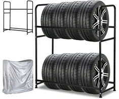 SWANEW padangų stelažas 8 padangoms, 180 kg, 107 x 46 x 117 cm, modelis 1