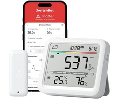 SwitchBot CO2 oro kokybės matuoklis su Bluetooth, termometru ir higrometru W4900011