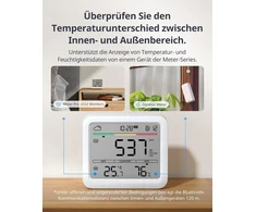 SwitchBot CO2 oro kokybės matuoklis su Bluetooth, termometru ir higrometru W4900011