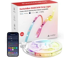 SwitchBot išmanioji RGBICWW LED juosta 5 m, 24 W, Wi-Fi, Bluetooth, Matter, W1702109