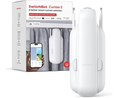 SwitchBot išmanusis užuolaidų atidarytuvas U formos bėgeliui, 16 kg, Bluetooth, W2400000