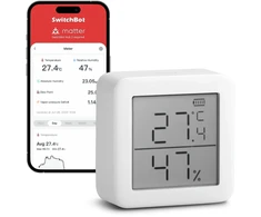 SwitchBot išmanusis vidaus termometras-higrometras su Bluetooth ir duomenų saugojimu MeterTH S1