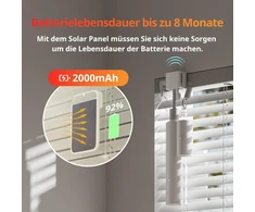SwitchBot žaliuzių lamelių pakreipimo variklis su Bluetooth pulteliu ir saulės įkrovimu
