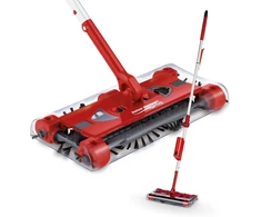 Swivel Sweeper akumuliatorinė grindų šluota be laidų, 360° sukamasis mechanizmas, lengva konstrukcija