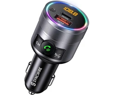 SYNCWIRE automobilinis Bluetooth 5.4 FM siųstuvas su USB-C PD 30 W ir QC 3.0, 48 W