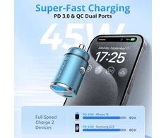 SYNCWIRE automobilinis USB-C ir USB-A įkroviklis 90 W su PD 3.0 ir QC 3.0 SW-XC996