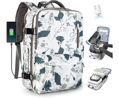 SZLX kelioninė kuprinė su vakuumine kompresija 40 x 25 x 20 cm ir USB jungtimi