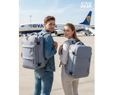 SZLX vakuuminis rankinis lagaminas 40 × 30 × 20 cm su automatine kompresija, skirtas Ryanair, pilkas