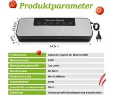 TAIHOBO vakuuminis maisto pakavimo aparatas 120 W, 30 cm, 5 funkcijų THBPB0328A001EU