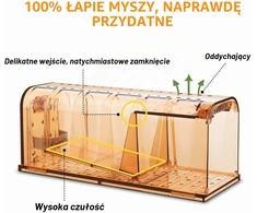 TAKRINK gyvų pelių gaudyklė, 2 vnt., ABS plastikas, oranžinė, EU1035
