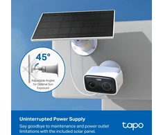 Tapo išorinė saulės energija maitinama stebėjimo kamera, 1080p, spalvotas naktinis matymas, Wi-Fi, IP65, Tapo C400 KIT