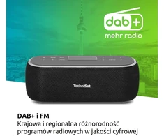 TechniSat nešiojamas Bluetooth garsiakalbis su DAB+/FM radiju, 6 W, VIOLA BT 1