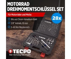 TECPO dinamometrinių raktų rinkinys motociklams, 3/8 col., 5–60 Nm, 300359