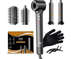 Ted Hilley 5 in 1 plaukų formavimo įrenginys su džiovintuvu, 1200 W, 110 000 aps./min., ZCY892-A