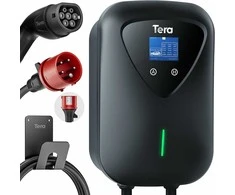 Tera TE-A04-BK namų EV įkrovimo stotelė 11 kW, 3 fazių, Type 2, 6.5 m kabelis