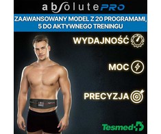 TESMED Absolute Pro pilvo raumenų elektrostimuliacijos diržas, USB įkrovimas, 99 lygiai