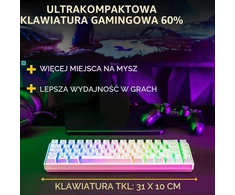 THE G-LAB 60 % žaidimų klaviatūros ir pelės rinkinys su RGB, QWERTY, COMBO-HYDRO-W/SP
