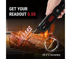 ThermoPro skaitmeninis momentinis maisto termometras su apsauginiu IP65 korpusu ir besisukančiu ekranu TP622
