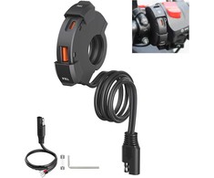 Thlevel USB motociklo įkroviklis, PD tipo C ir USB jungtys, 12–24V