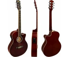 Tiger ACG4-RD Akustinė elektrinė gitara, raudona